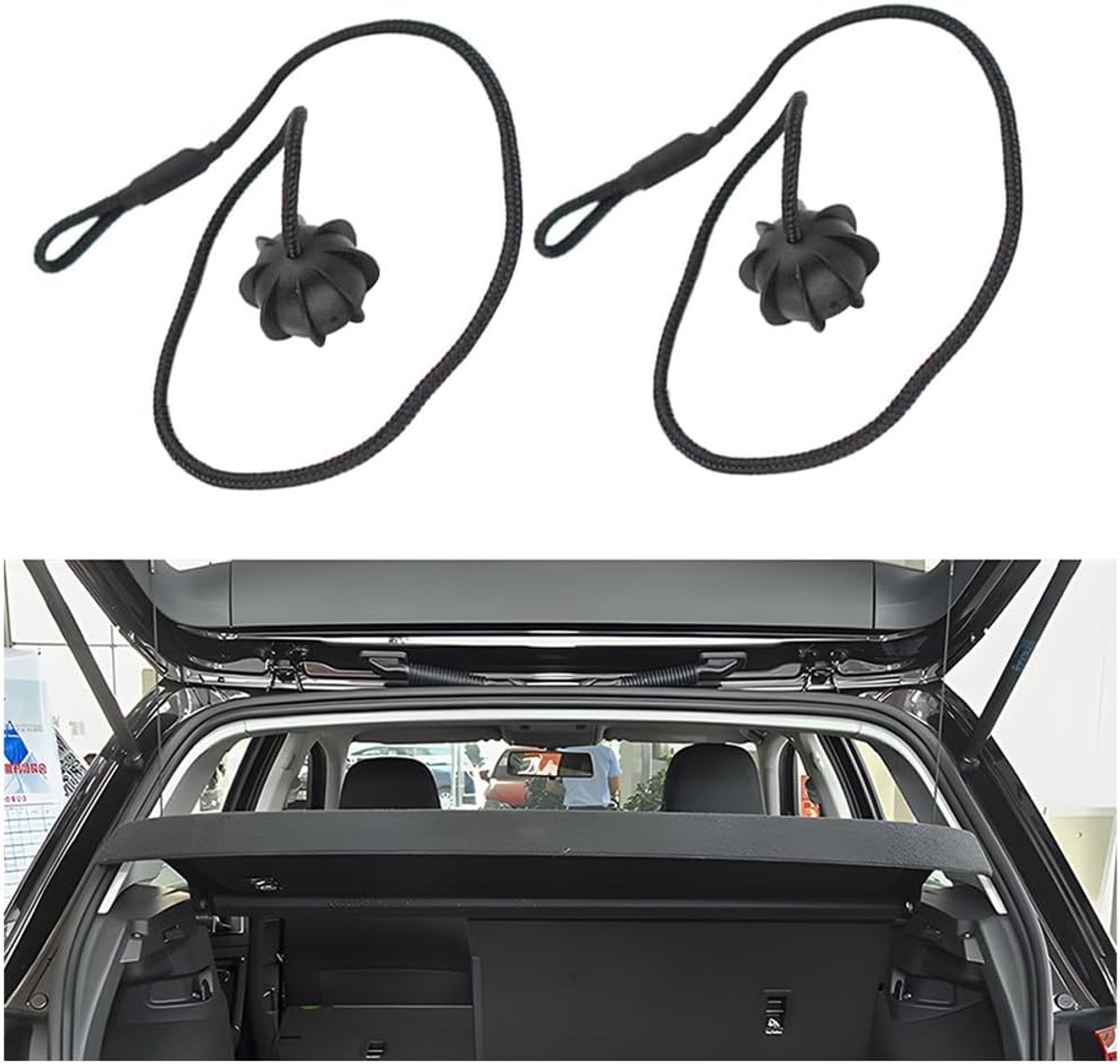 2 stuks touw voor deur – autopakket, kofferriem voor tablet achter, riemen voor auto-pakketrek, koordbevestigingsriem voor achterplank, 1K6863447A9B9