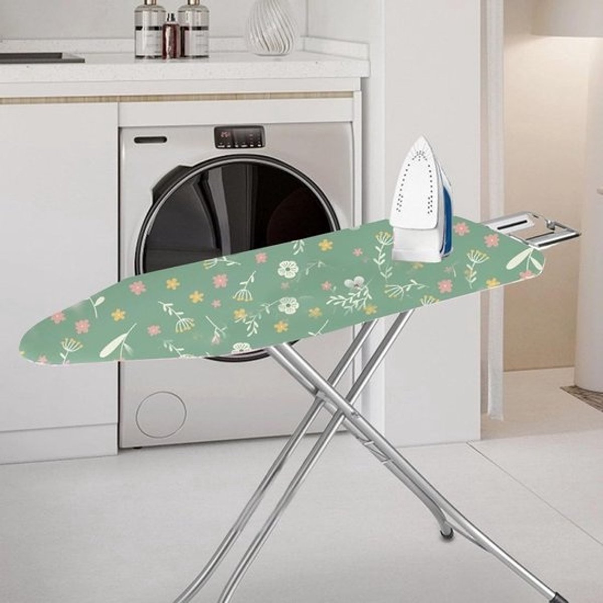 Strijkplankhoes - Strijkplankovertrek - Kleding Strijken - Met Vulling - Standaardformaat - Bloemenprint