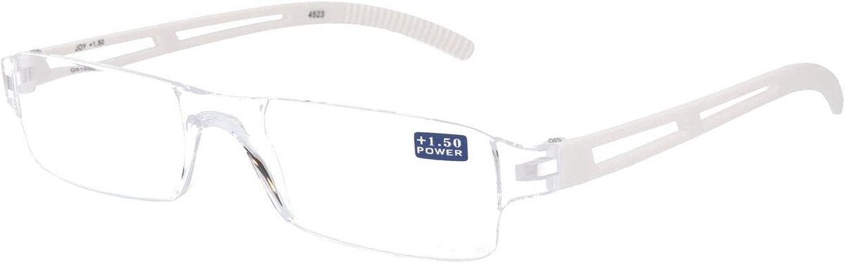 NEED YOU leesbril model "JOY " wit frameloos leeshulp voor dames en heren +2,5