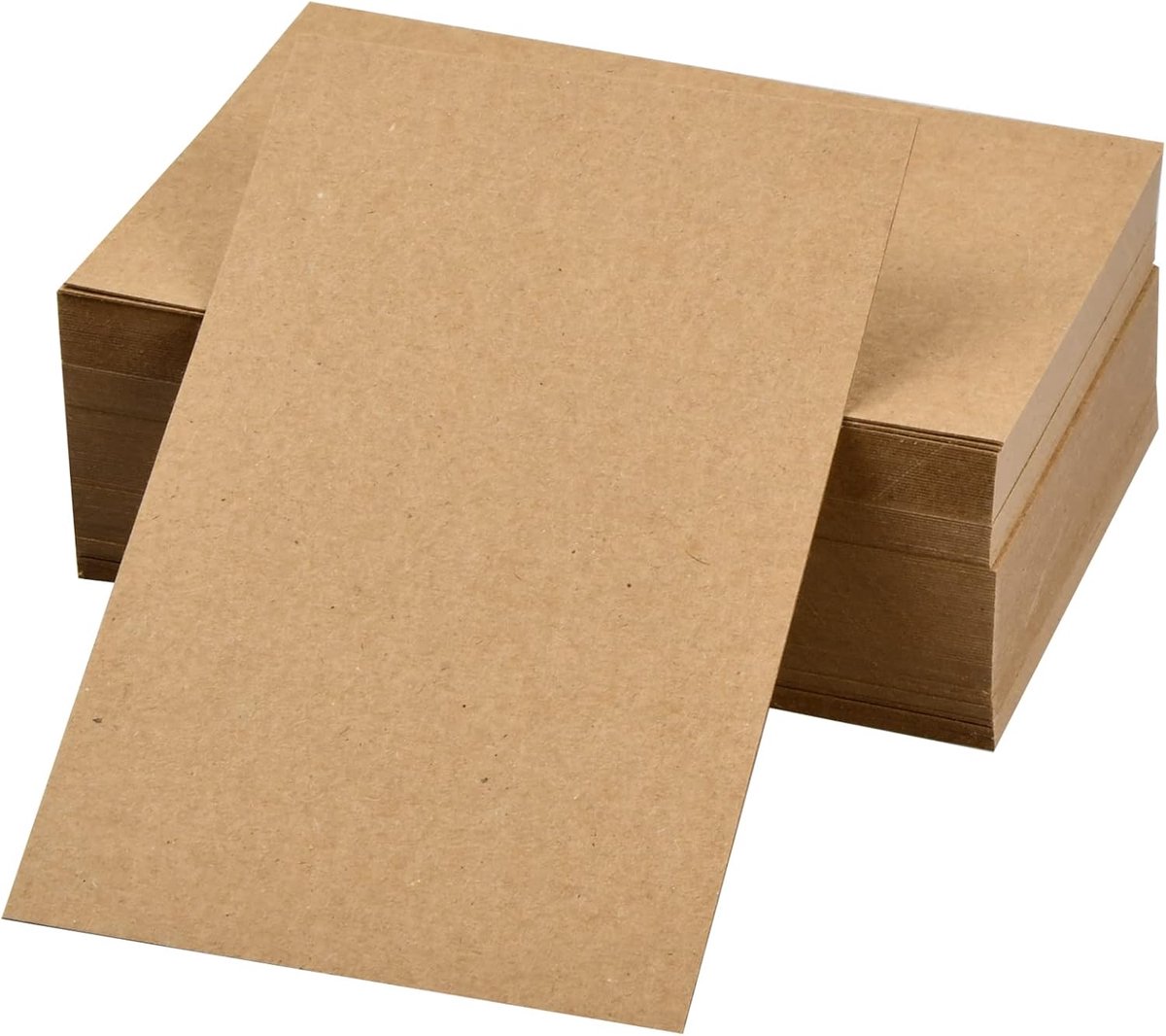 100 vellen blanco kaarten A6, papieren kaarten, ansichtkaarten natuur kracht 350 g/m², leeg kraftkarton als mededelingskaart, wenskaart 15 x 10 cm, voor graffiti, geschenken, breip (kracht)