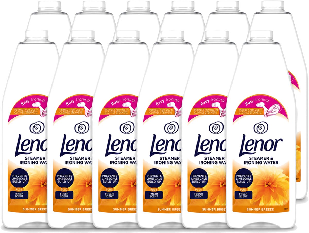 12 x Lenor - Strijkwater - Summer Breeze - Textielverfrisser - 1000 ml - Voordeelverpakking - 12 stuks