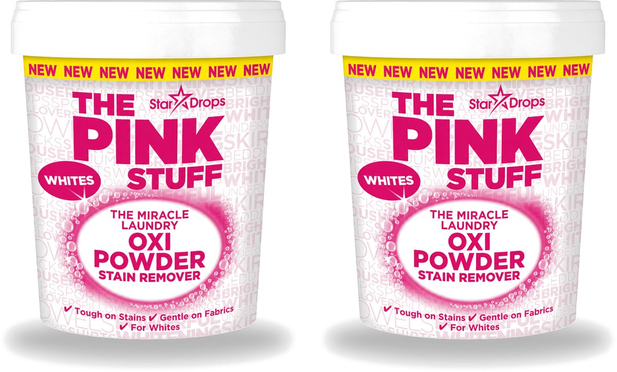 2 x The Pink Stuff - Vlekverwijderaar - Voor Witte Was - 1kg - Voordeelverpakking - 2 stuks