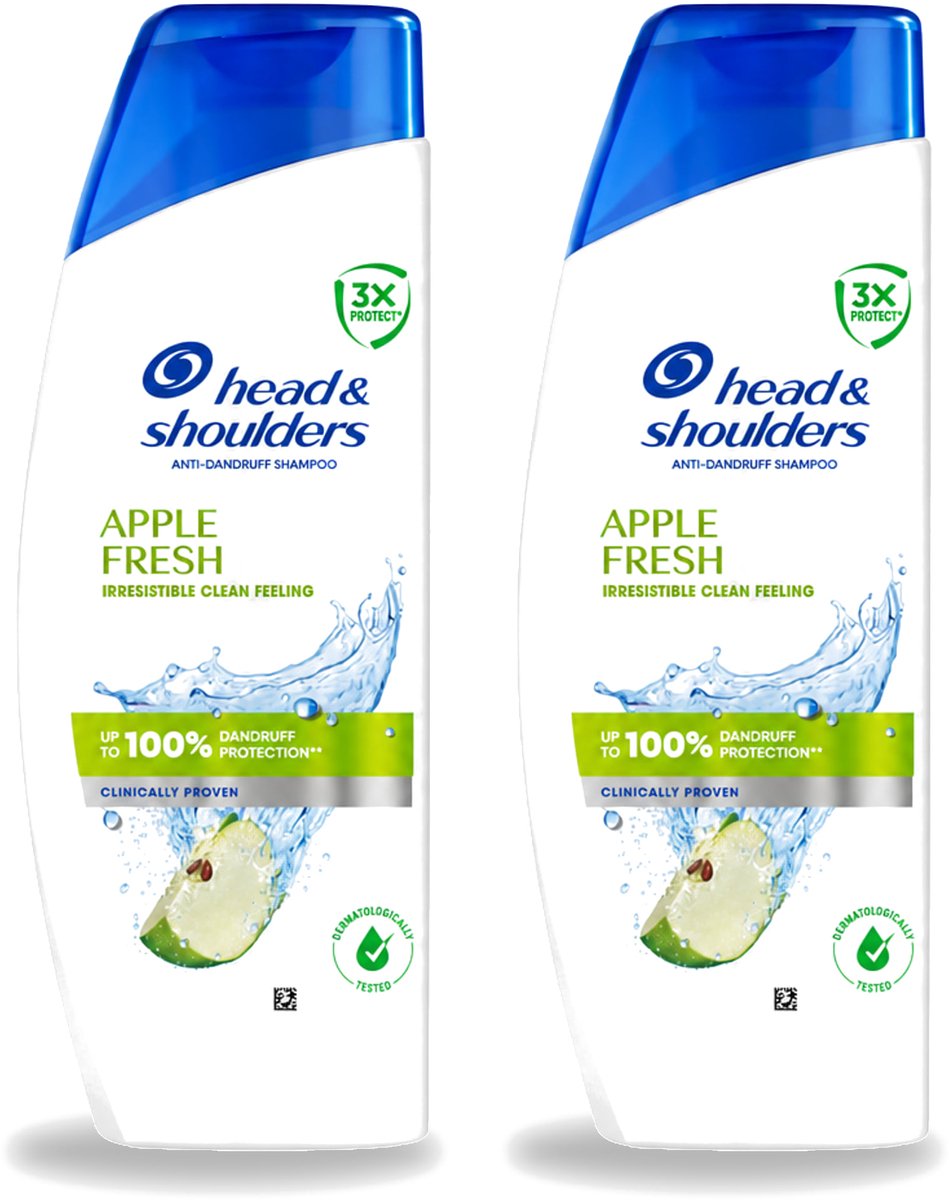 2 x Head & Shoulders - Shampoo - Apple Fresh - 250ml - Voordeelverpakking - 2 stuks
