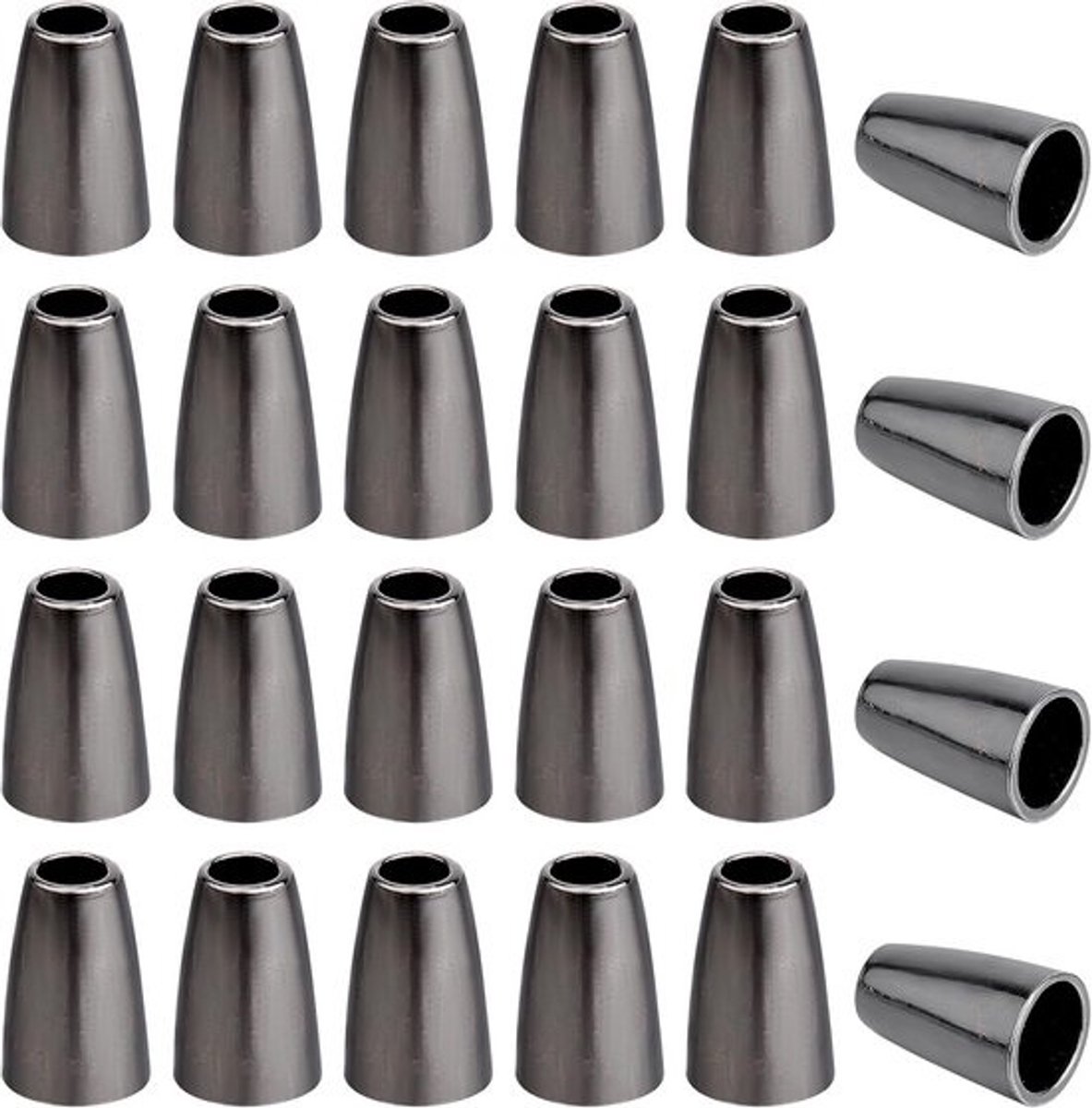 40 Stuks Metalen Cord Locks Conische Touwsluitingen voor Koorden en Ritsen