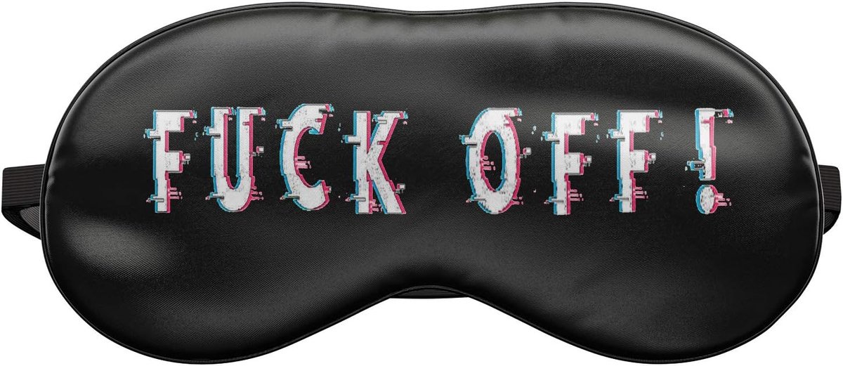 Slaapmasker Relax Bed Ogen Cover Emoji Dutjes [042], Fuck Off 2, 1 unité (Lot de 1)