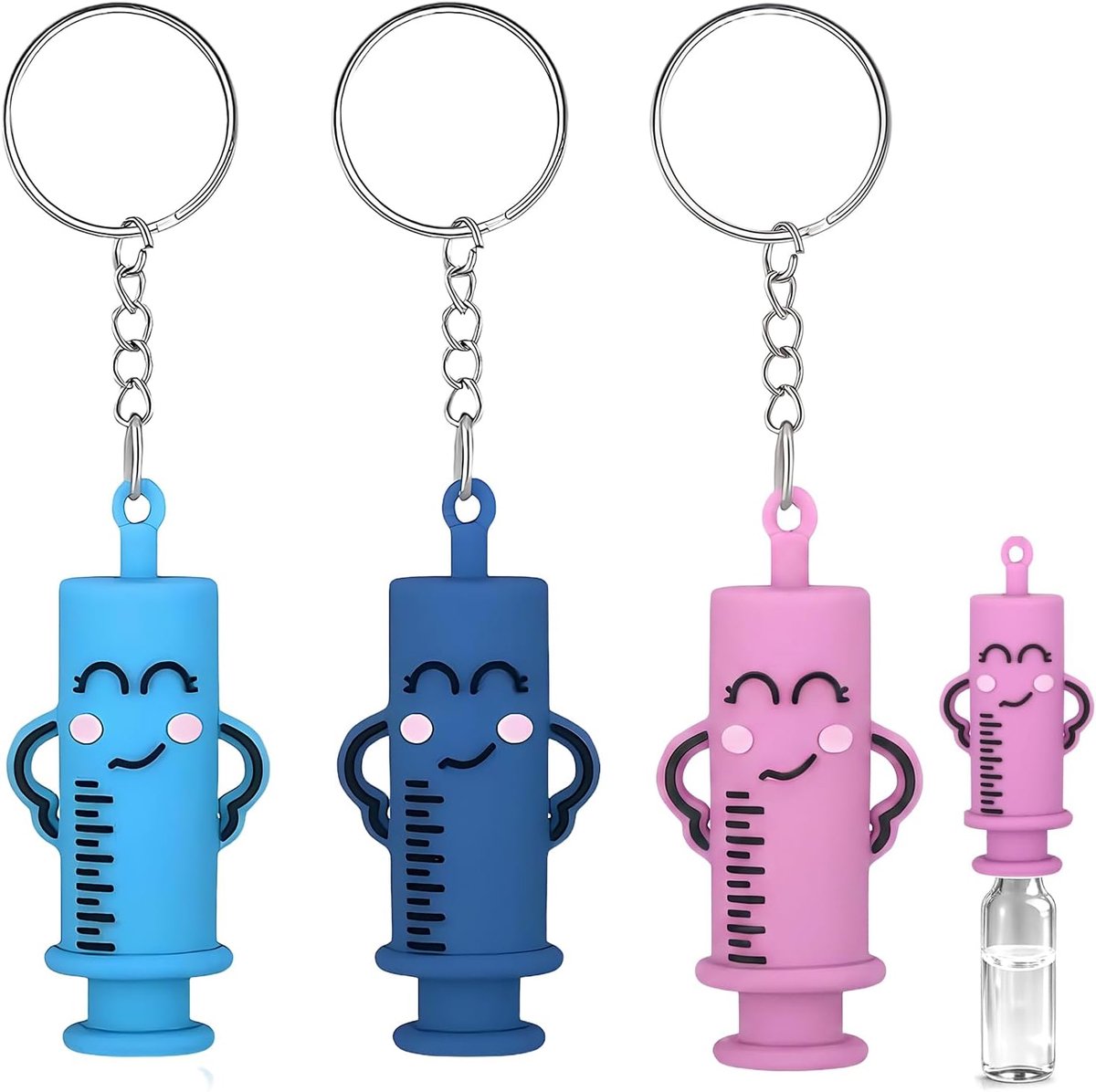 3 stuks generieke spuitvormige ampullenopener, verpleegkundige ampullenopener, bevat donkerblauw, lichtblauw en lichtroze, geschikt als cadeau voor verpleegsters