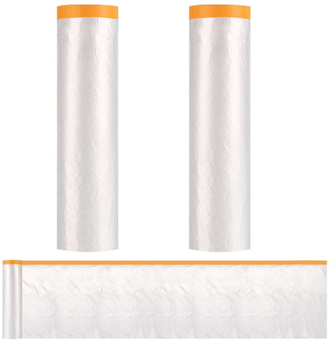 Dailygoods- Afdekfolie 2 Rollen - 200 cm x 20 m - Plakband - Bescherming Vloeren/Meubels - Duurzaam PP - Eenvoudig te Gebruiken - Schilderfolie