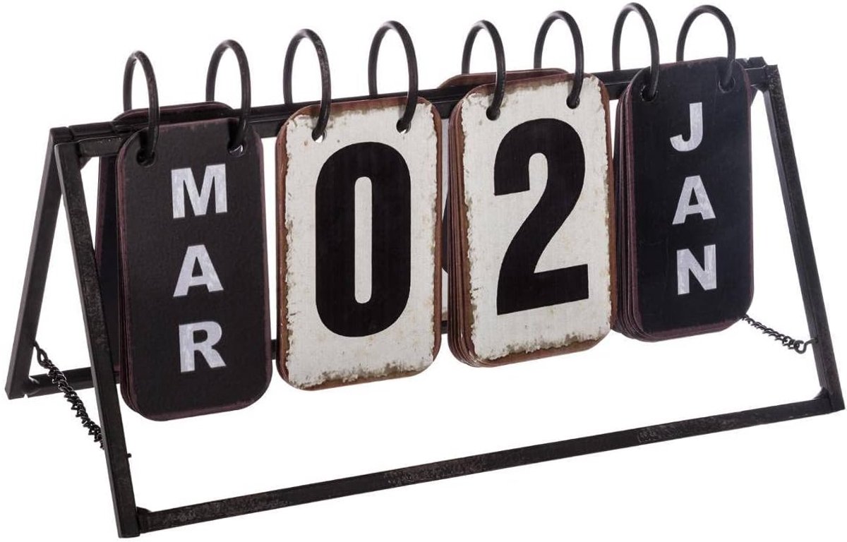 Vintage metalen kalender