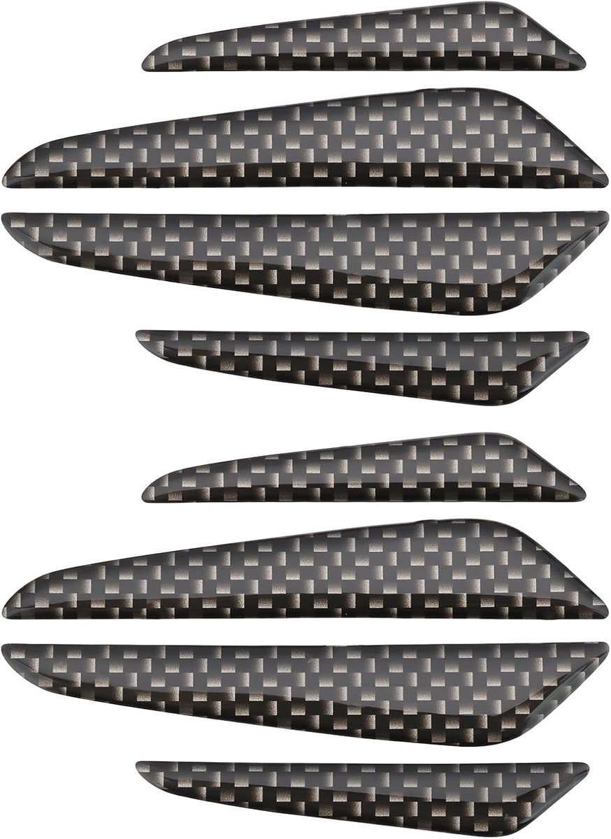 Dailygoods- Deurprotectors Koolstofvezel Look - Bescherming Deurranden - 2 Sets - 100x17mm/75x13mm - Sterke Zelfklevende Achterkant - Eenvoudige Insta