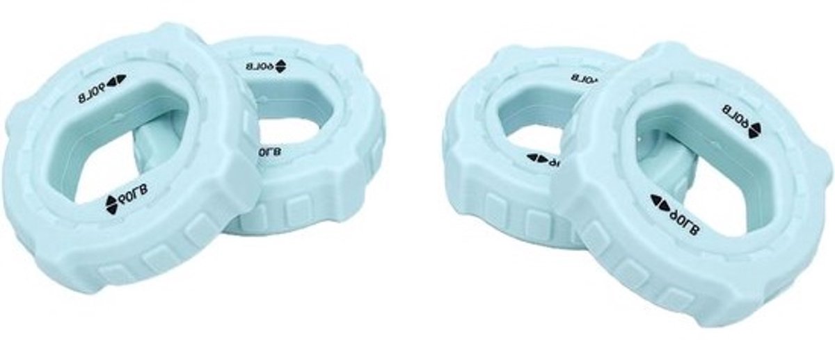 Gripsterkte Trainerring - Handtrainer - Kracht Opbouwen - Variabele Niveaus - 80x22 mm - Cyaan