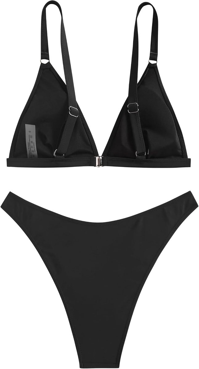 2-delig badpak voor dames met bloemenprint, driehoekige string, hoog gesneden bikinisets, badpak