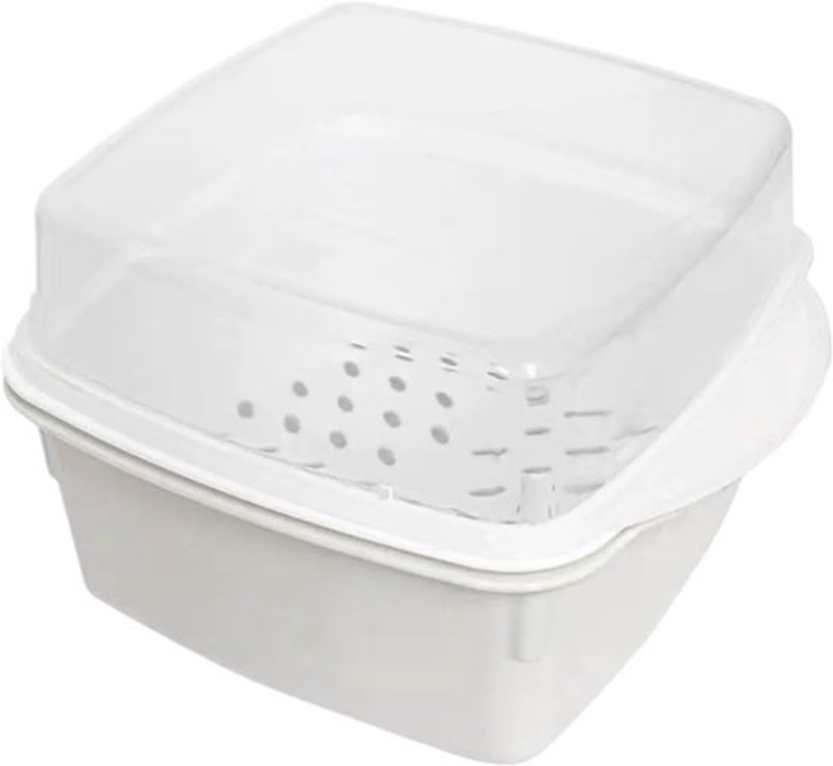Magnetron Steamer - Verwarmingskom Kookgerei - Gezond Koken - Hittebestendig PP Materiaal - 16.5x12x10 cm - Meerkleurig