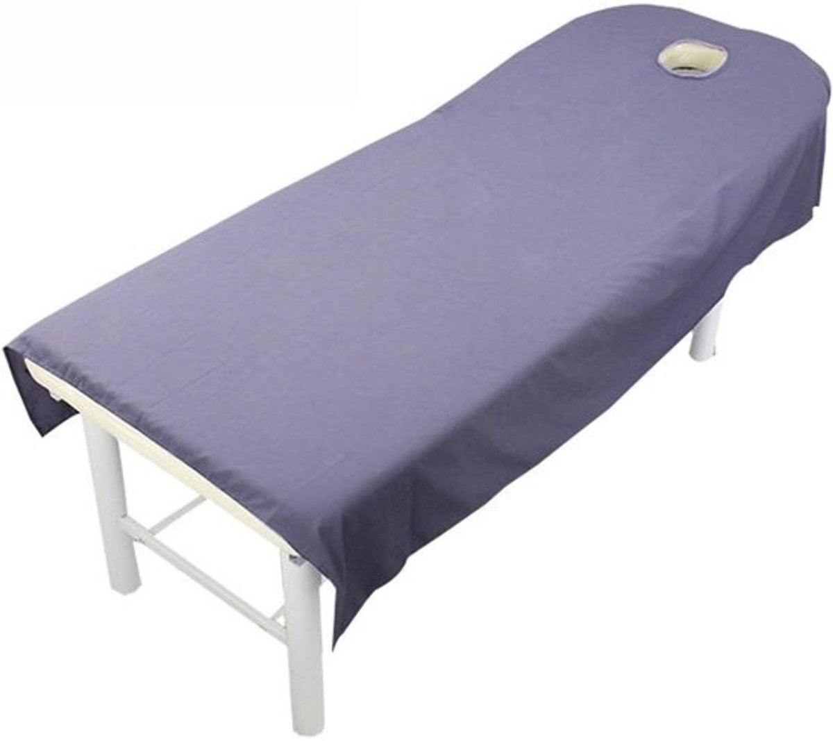 Massagebed Hoes - Salon Laken - Spa Behandelingen - Met Ademgat - 80 x 190 cm - Paars