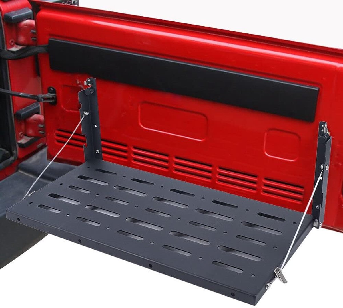 achterklep Tailgate tafel laadruimte houder metalen opvouwbare tafel diner achterkleptafel plank van metaal vouwen multifunctionele campingtafel inklapbare inklapbare eettafel standaard 60 ×