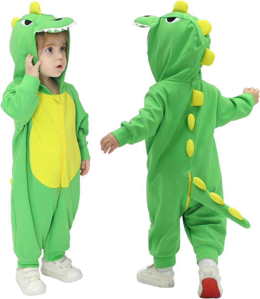 Babyrompertje met capuchon, katoenen overalls, dier voor jongens of meisjes, kinderkostuum met lange mouwen, cadeau