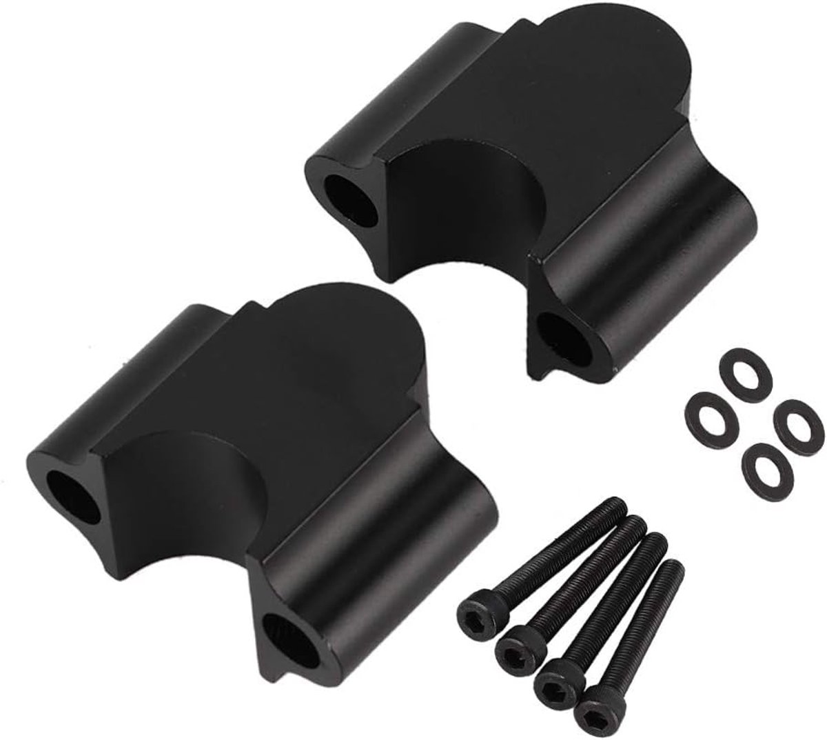 Dailygoods- Stuurstangverhoger 30 mm - Universeel - Aluminium - Stuurklem - Geschikt voor 7/8'' (22 mm) - Zwart - Stuurverhoger