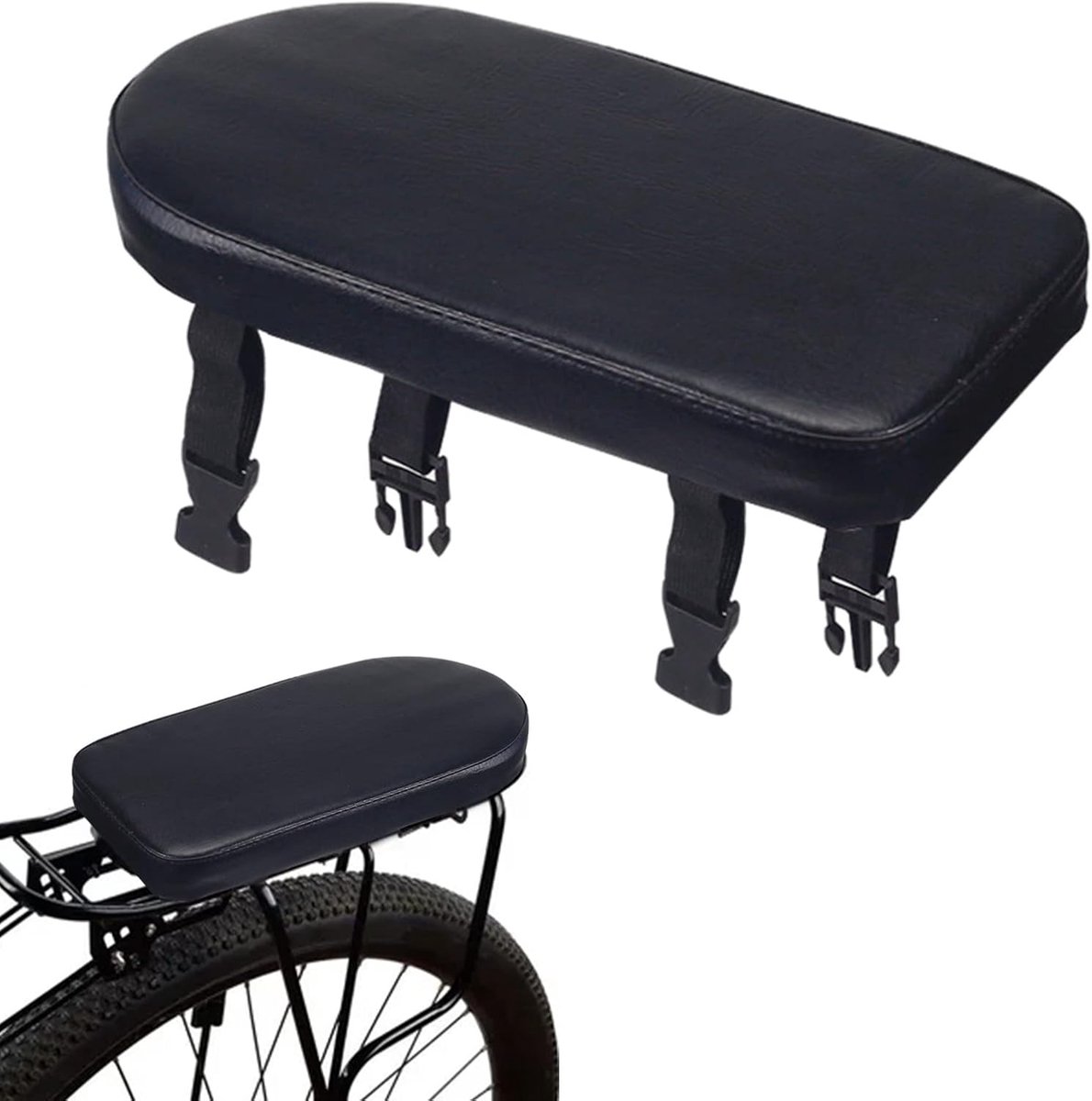 Fiets achterzetel - achterzadel - achter fietszitje - bagage kleding - fietszitje set - achter fietszitje - fietskleding - zwart - elektrische fiets / e-scooter - verdikt - zacht