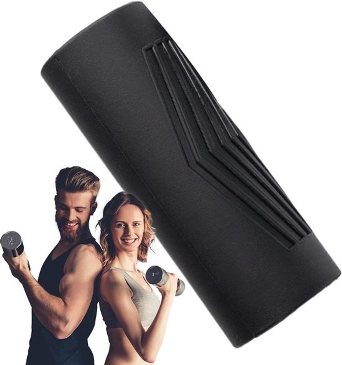 Barbell Grepen - Dikke Grepen - Krachttraining - Niet-slip Textuur - 166 x 155 cm - Zwart