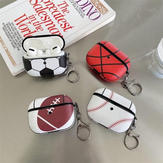 3 Siliconen Hoesje Grappige Leuke Mode Zachte Cartoon Cover Skin Compatibel voor Apple Airpods 3 [Leather Series] (Basketball) — afbeelding 3