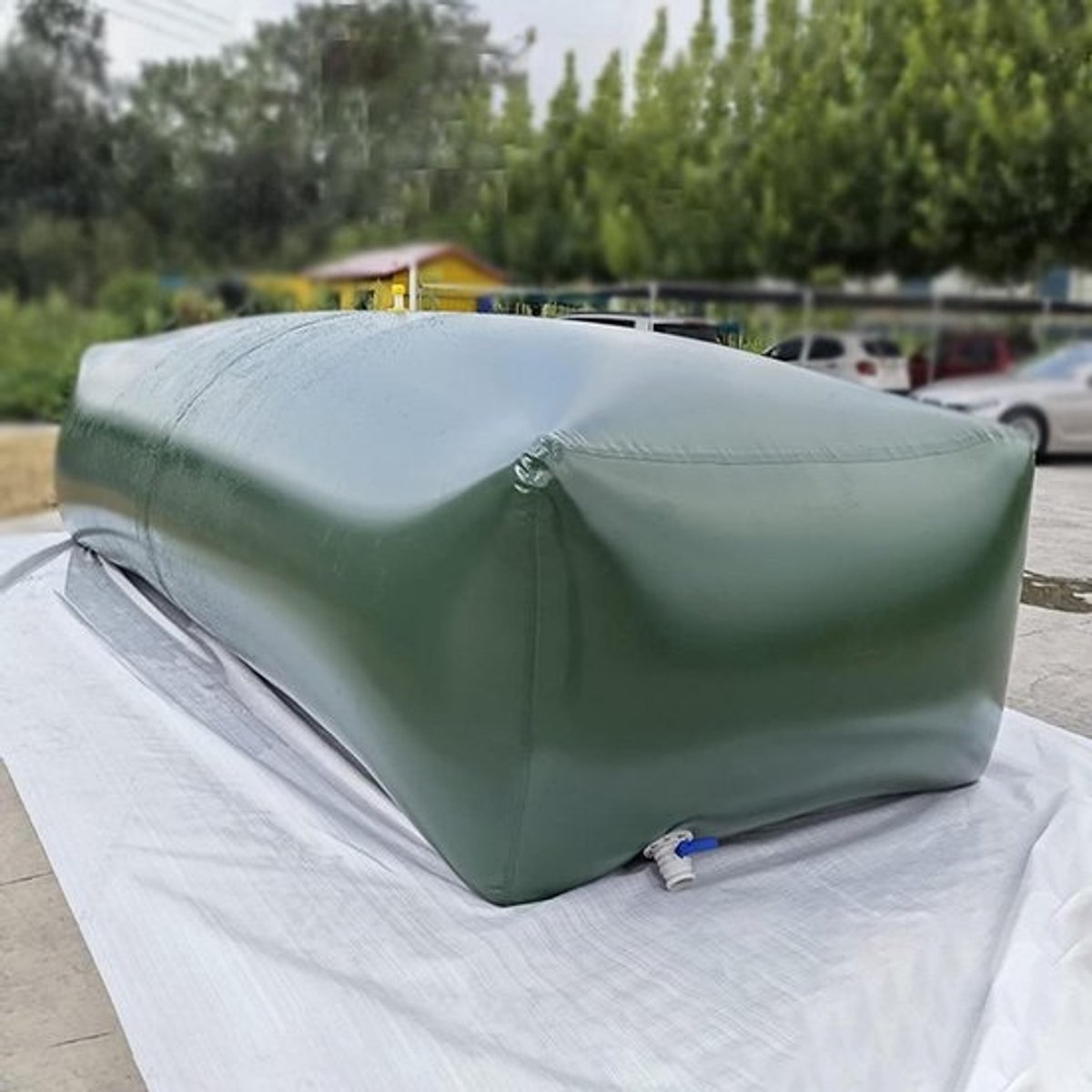 Waterreservoir met Spons - Waterzak Opslag - Tuin Water Geven - Duurzame PVC Constructie - Grote Capaciteit - Groen