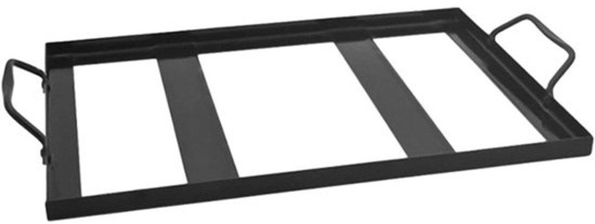 Zoutplaathouder - Zoutblok rek - Grillen en Barbecue - Dubbele handgrepen - 315 cm - Zilver