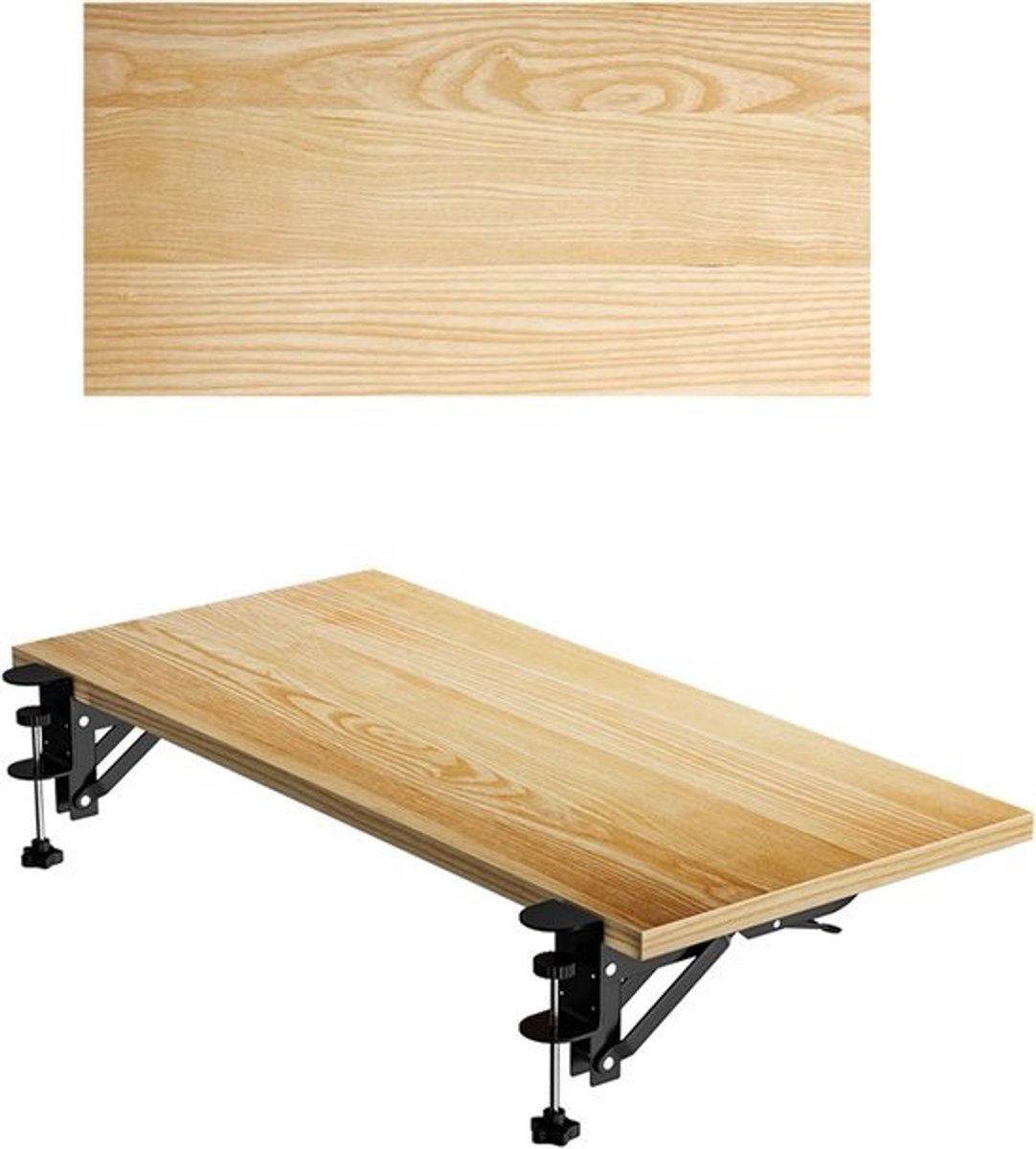 Bureau Verlenglade - Toetsenbordlade Bureau - Ergonomisch Werken - Zonder Boren - 20x40cm tot 30x120cm - Geel Wit Rood