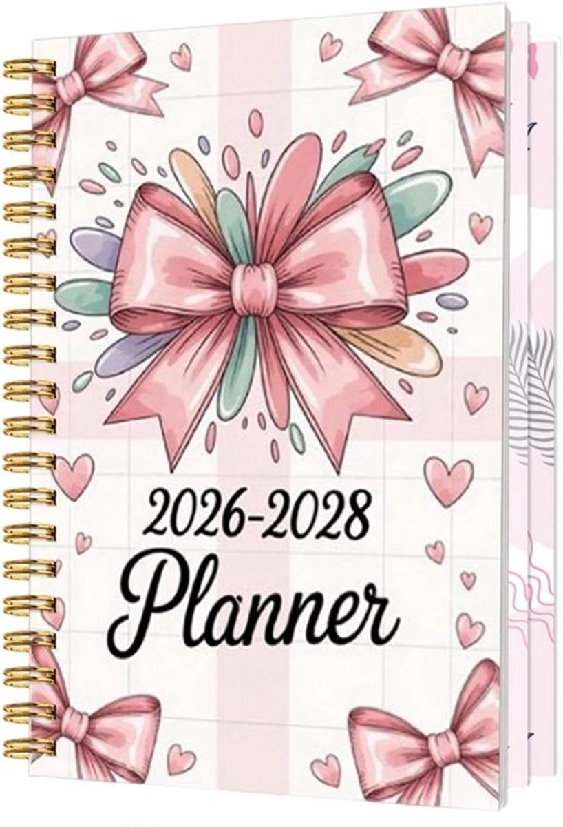 Driejaarplanner - Maandkalender - Planning Beheer - Met Doeltracker - 21 x 14 cm - Meerkleurig