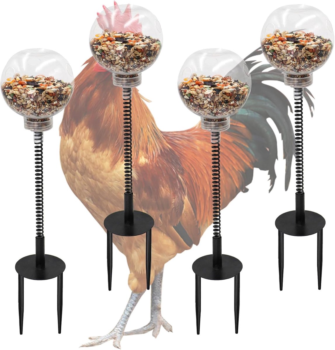 Speelgoed - Swingende Slow Feeder verrijking speelgoed voor kippen, gevogelte, eenden, papegaaien en vogels - hangend kippenhok speelgoed voor pikken en foerageren