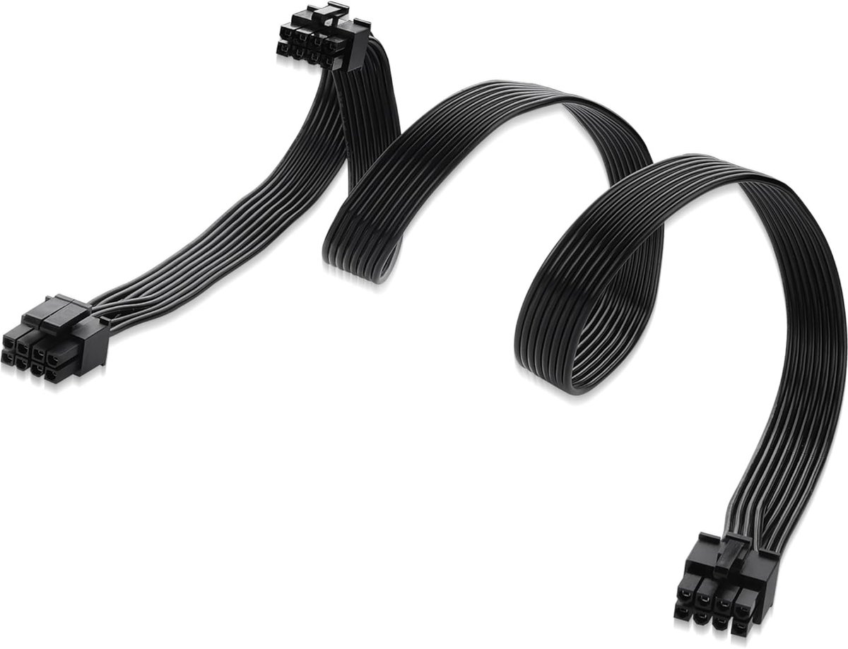 voedingskabel CPU 8Pin naar 8Pin+4+4Pin EPS kabel stekker naar stekker Compatibel met Corsair (AXi/HXi/RMi/RMx/RM/SF), Thermaltake, ARESGAME 10A 480W 60cm/23,6in + 20cm/7,9in