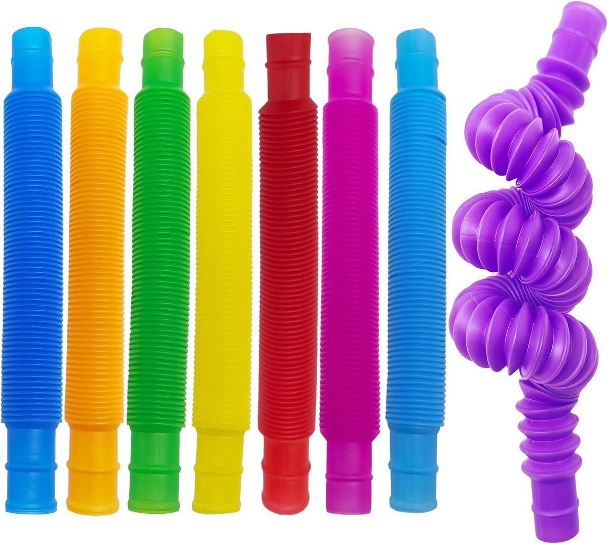 8pcs Pop Buizen, Sensorische Fidget Speelgoed Stretch Pipe