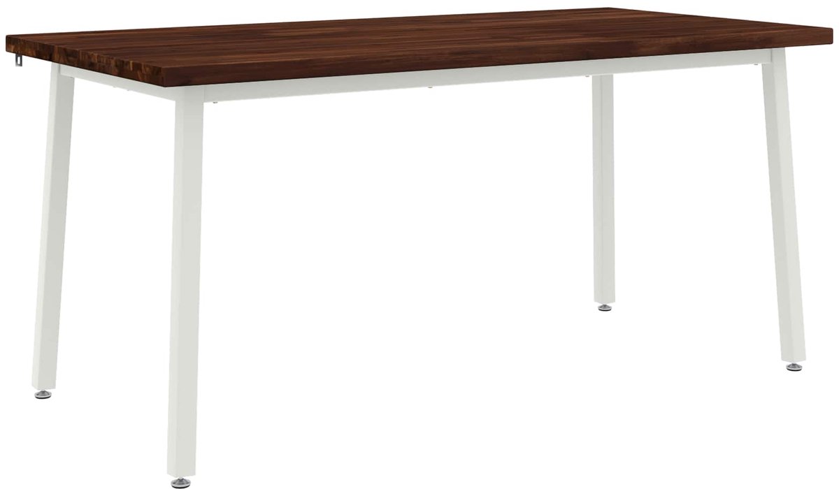 vidaXL Vierkante - Eettafel - 160 - x - 70 - x - 75 - cm - Massief - Acacia - Hout Donkerbruin