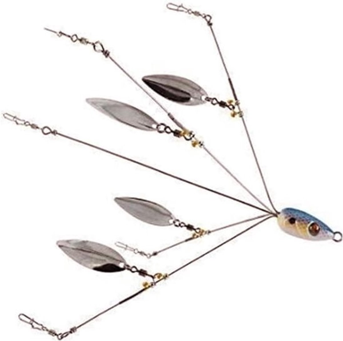 Alabama Umbrella Rig - Visaas Set - Baars Vissen - 5 Flexibele Armen - 18 cm - Stijl 1