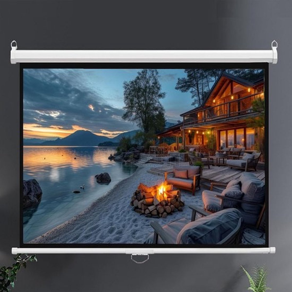 Projectiescherm - Film Scherm - Thuisbioscoop - 168 Graden Kijkhoek - 60 Inch 16:9 - Wit