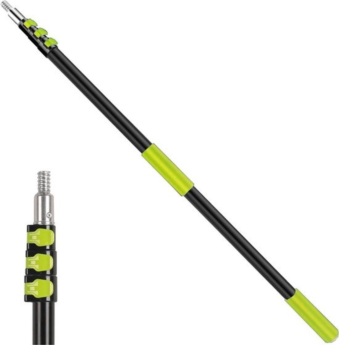 Telescopische Verlengstang - Verstelbare Telescoopstang - Schilderen en Reinigen - Lichtgewicht Aluminium Constructie - 11-36 m - Zilver
