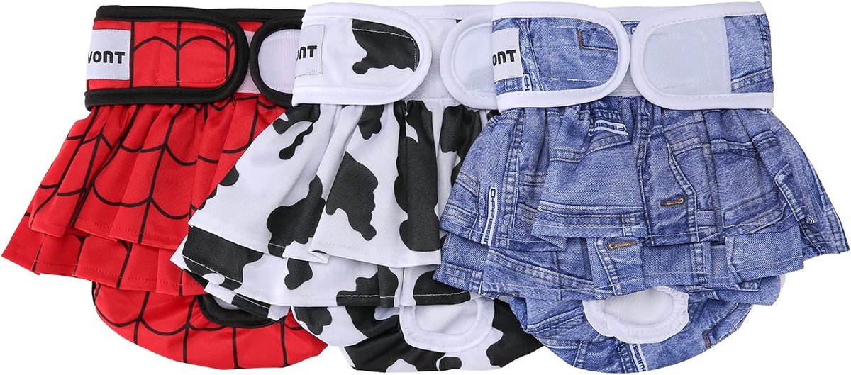 Luiers, sterk absorberend, wasbaar en milieuvriendelijk -Rood/Blauw/Wit -M