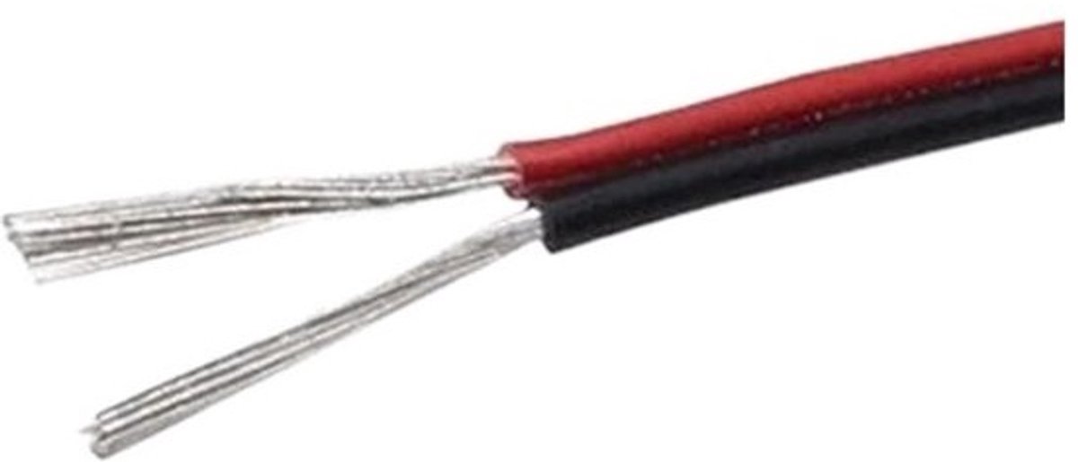 Draad Kabel - Elektrische Snoer - Interne Bedrading - Vertind Koper - 3m 16 AWG - Rood Zwart