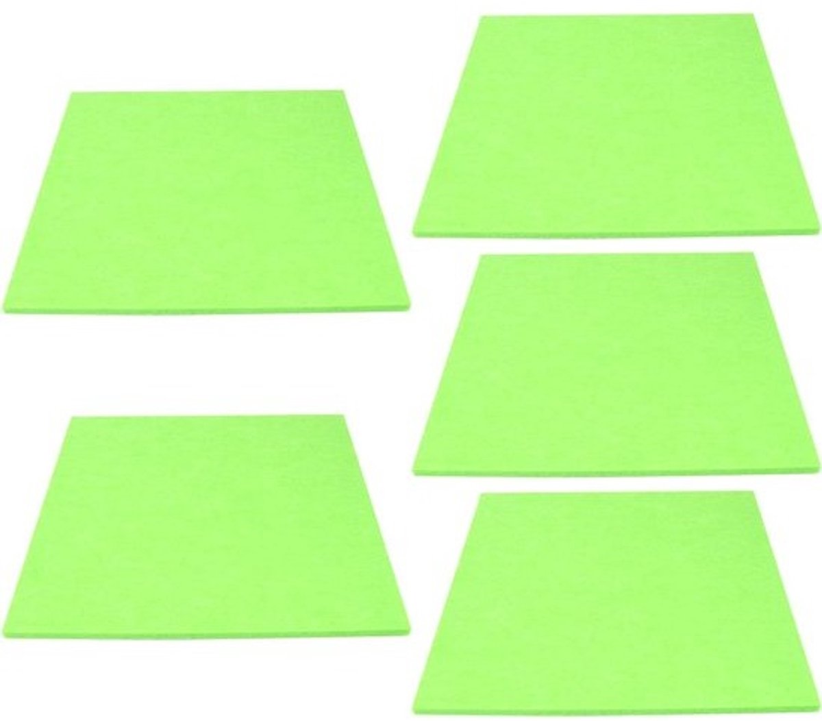 Geluidsisolerende Panelen - Viltpanelen Akoestisch - Geluidsreductie Thuis - Polyestervezel Materiaal - 30x30x0.9cm - Groen