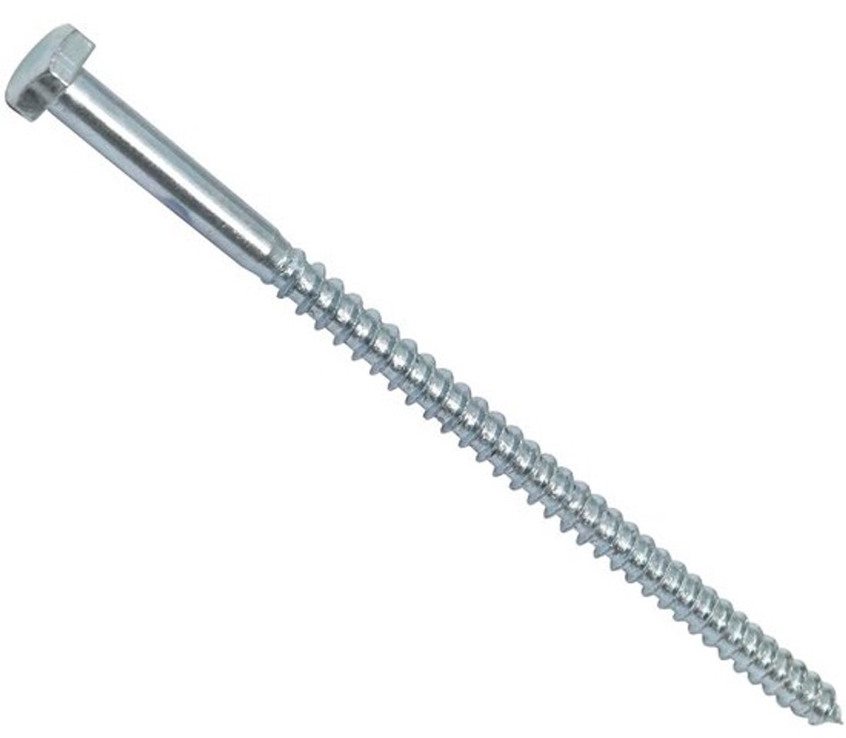 Set van 50 Houtschroeven M6x120mm Met Zeskantkop Verzinkt Staal voor Montage