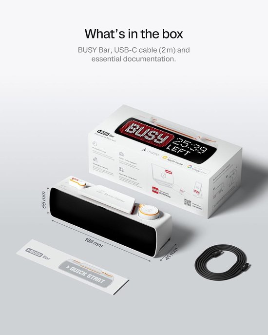 Bar - Productivity Multi-Tool Device with LED Pixel Display, Focus Timer, Distraction Blocker, Custom Busy Messages, Smart Home Ready, Open-Source & Developer-Friendly — afbeelding 5