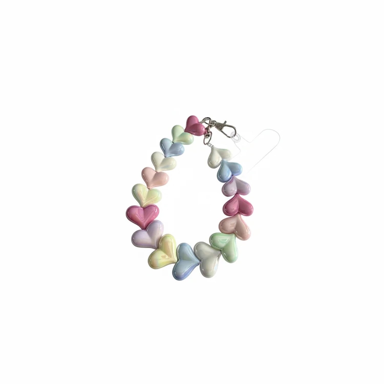 Telefoon ketting - hartjes pastel - telefoon accessoires - telefoon hanger
