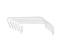 Harmonica - Droogrek 60cm, voor kleding en ondergoed, uitschuifbaar, wit, model 103, Sepio