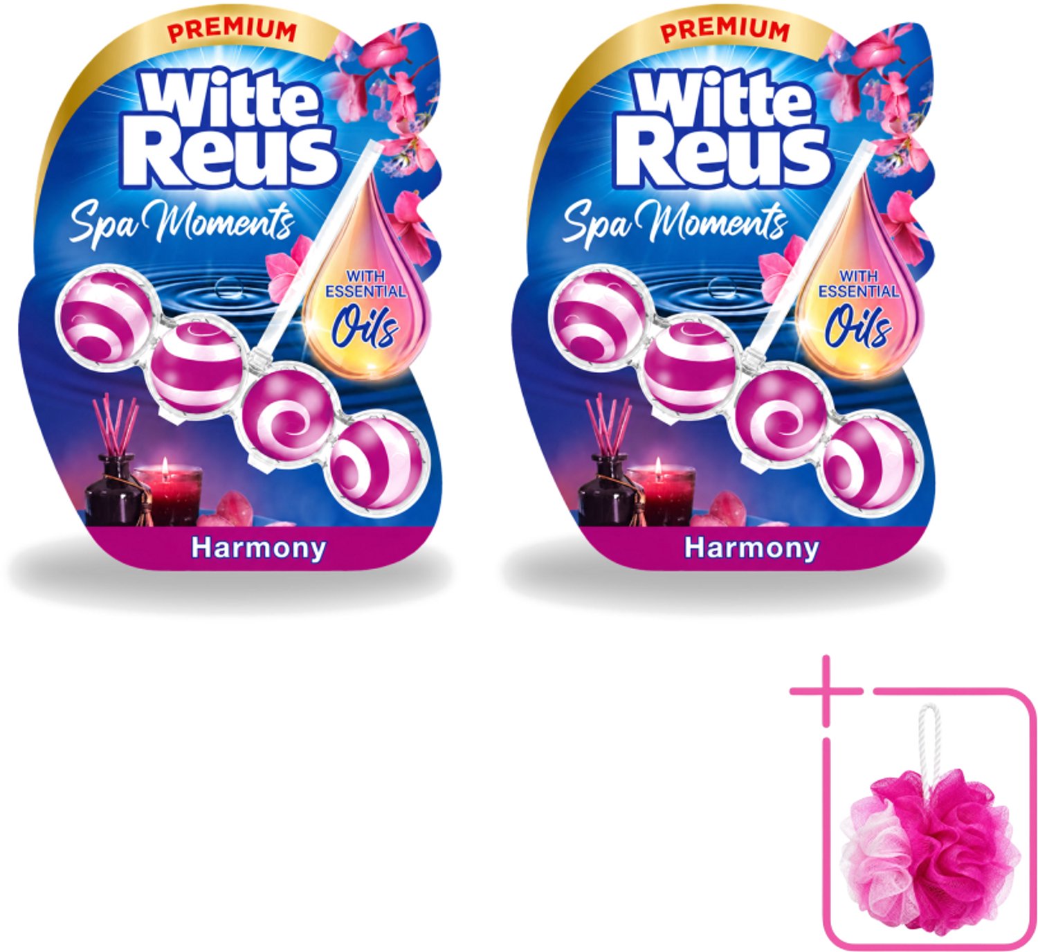 2 x Witte Reus - Wellness Scents Toiletblok - Harmony - 1 Toiletblok - Bulkverpakking - Toiletverfrisser - Douchemop - Wellnessgeur