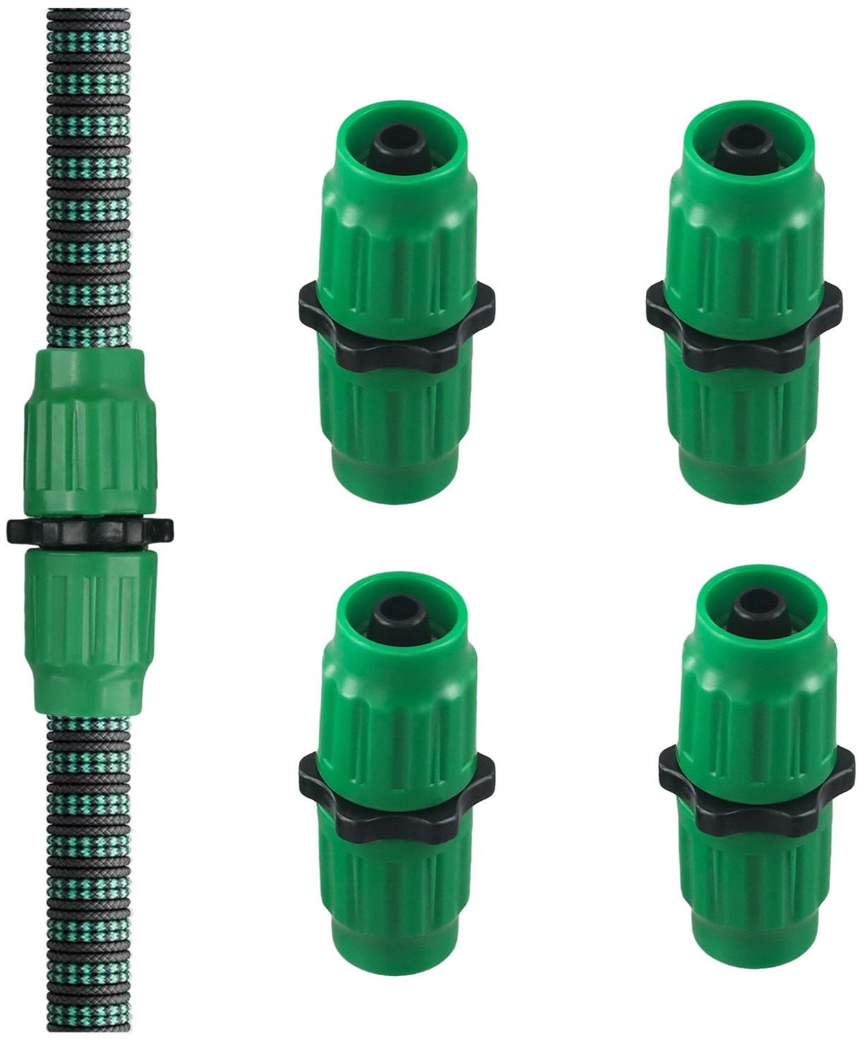 Reparatieset Voor Tuinslang 4 Stuks - Uitbreidbaar - Slangaansluiting 5/8 Inch & 3/4 Inch - Geschikt voor 25-75 M - m-winkel