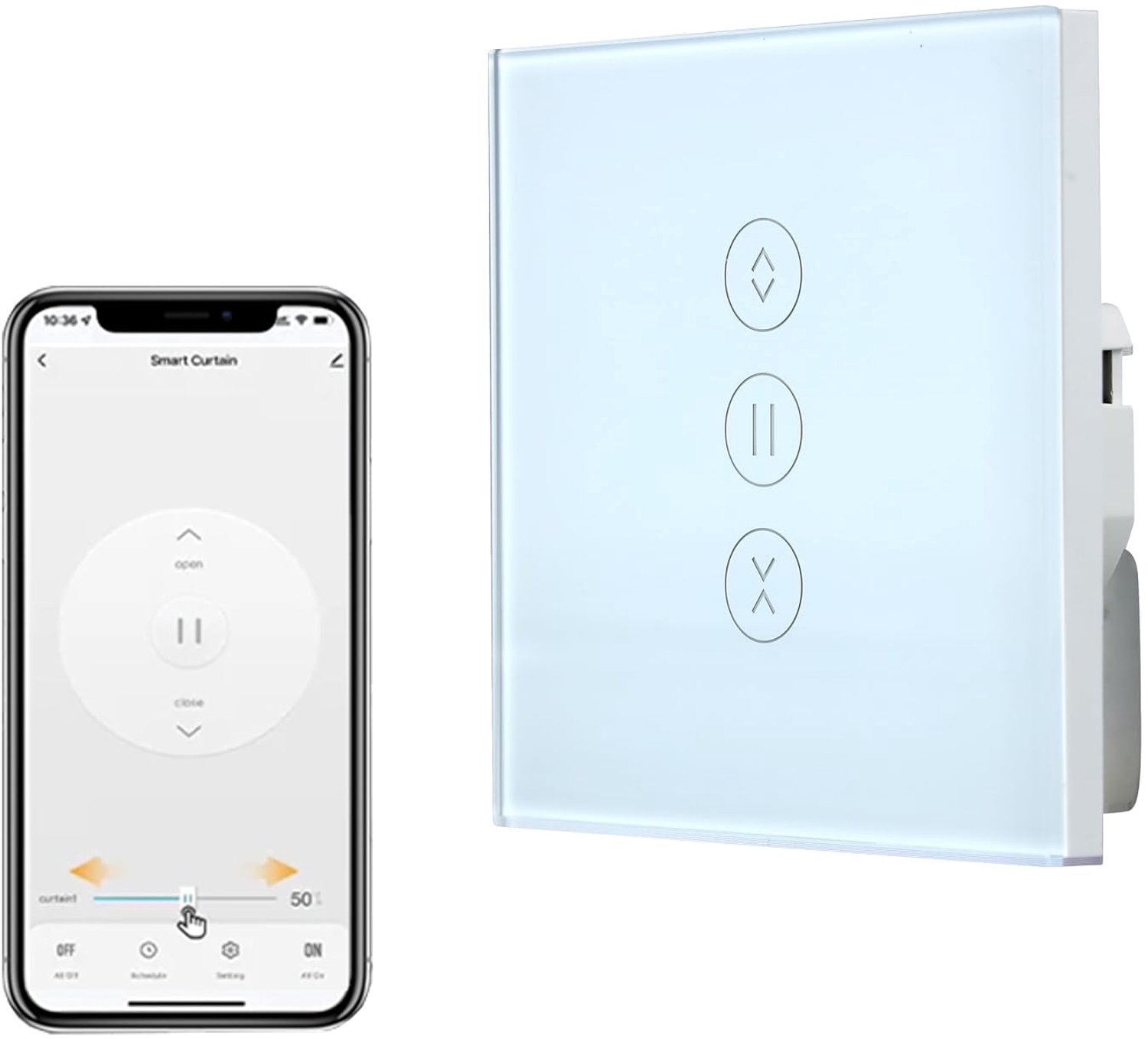WiFi Shutter Switch - Smart Shutter Timer - Percent Control - Bedien je rolluiken met stem - m-winkel