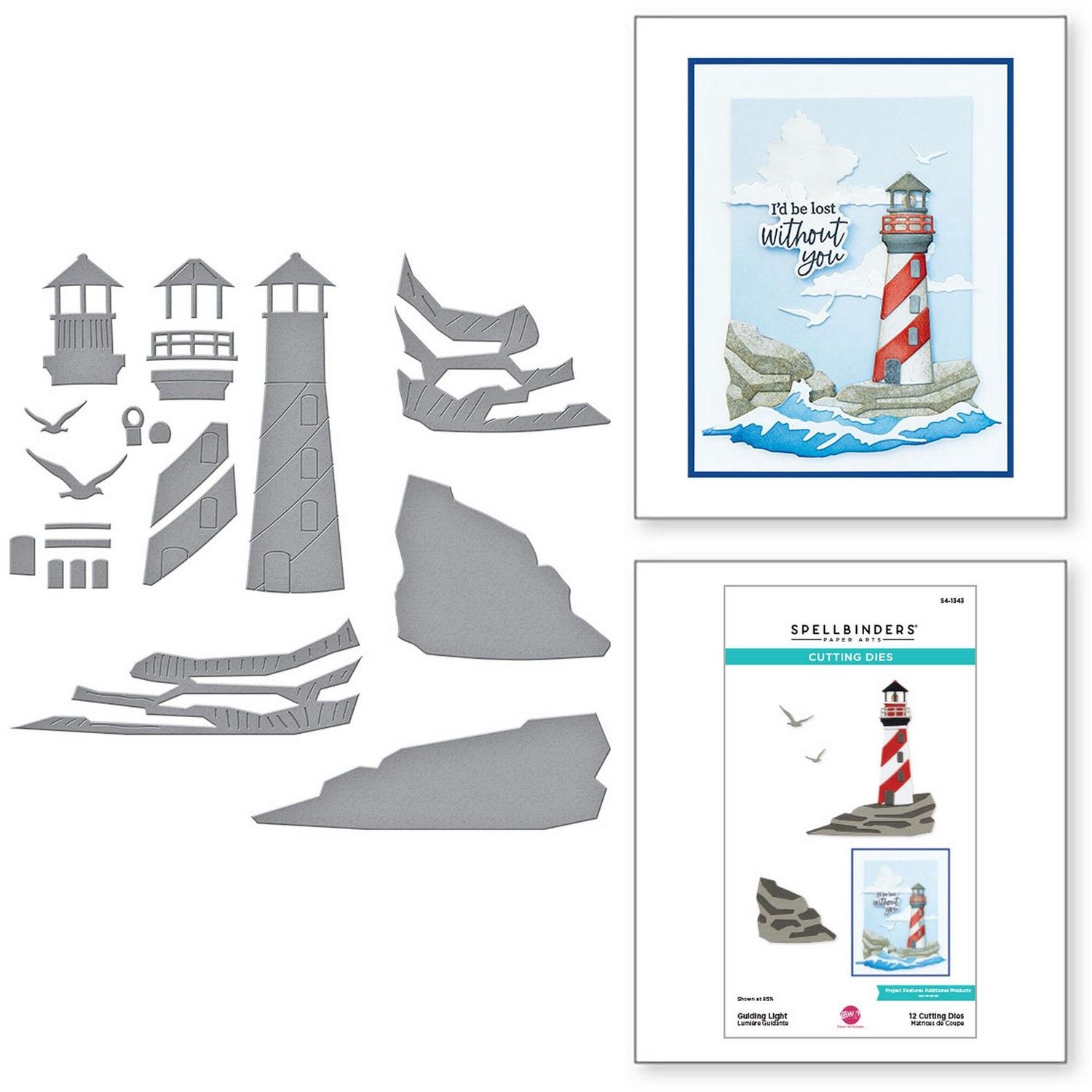 Spellbinders Snijmallen - Guiding Light - 12 st.