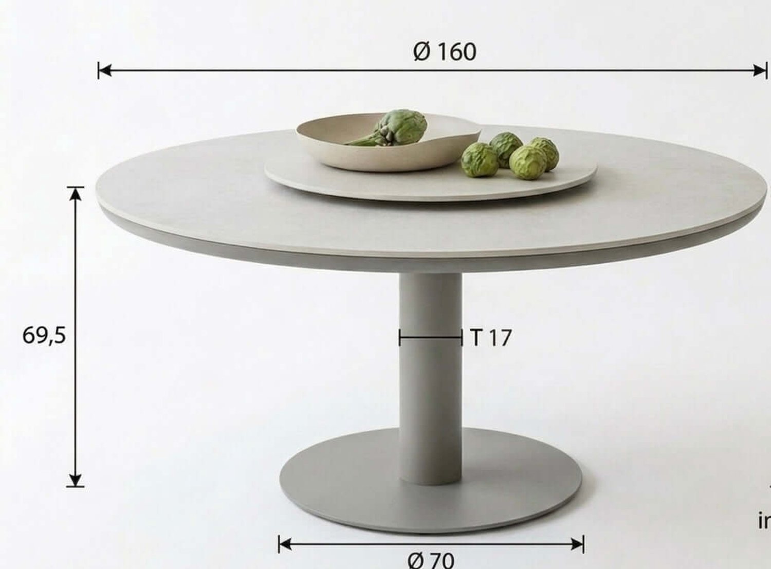 Apple Bee Bora Bora Low Dining Salon de jardin 7 pièces - Melville Ø160 cm