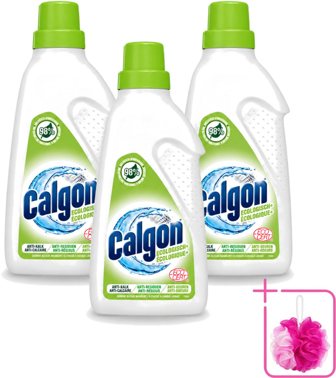 3 x Calgon - Wasmachinereiniger - Gel - 750ml - 15 Wasbeurten - Bulkverpakking - Wasmachine reinigen - Douchemop - Kalkaanslag voorkomen