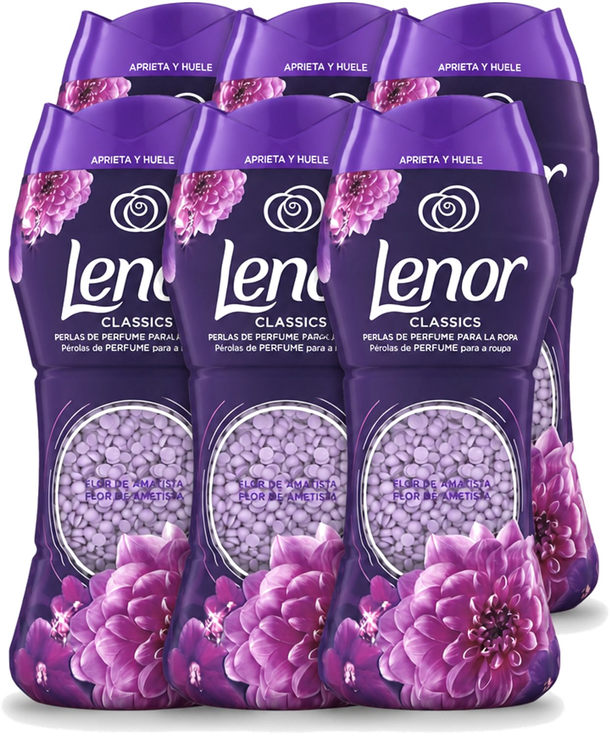 6 x Lenor Unstoppables – Geurbooster – Amethyst – 210 g - Voordeelverpakking - 6 stuks
