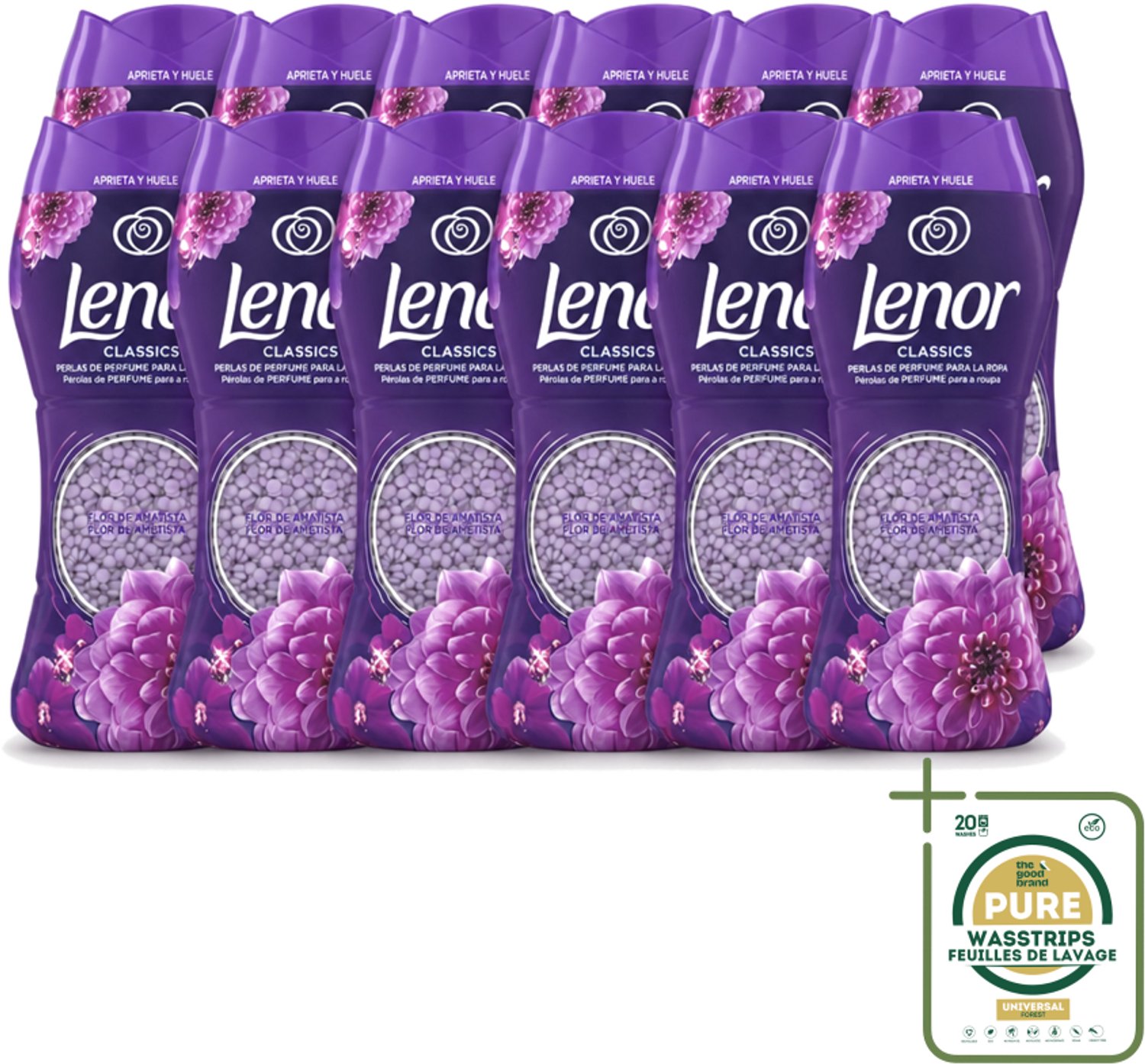 12 x Lenor Unstoppables – Geurbooster – Amethyst – 210 g - Wasstrips - Geurbooster Was - Wasgeur - Wasgeur Intens - Wasgeur Langdurig - Wasgeur Amethyst