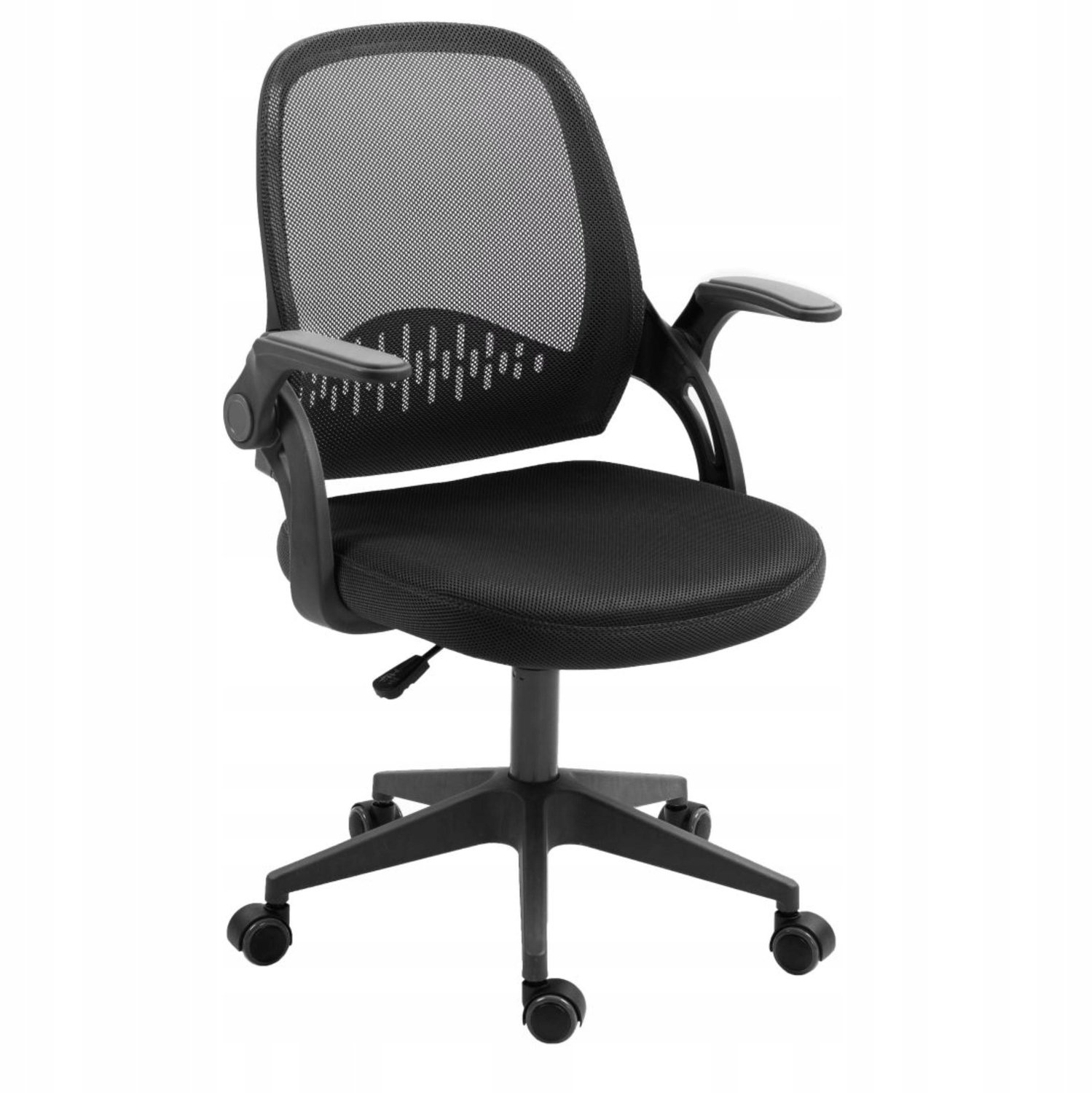 Furnitex FB 49-FX - Bureaustoel - Zwart mesh - Kantelmechanisme - Opklapbare armleuningen